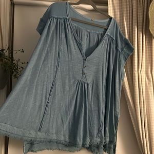 Free People Blue Top. NWOT.